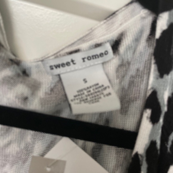 Sweet Romeo Open Front Cardigan Leopard Print NWT - Picture 4 of 8